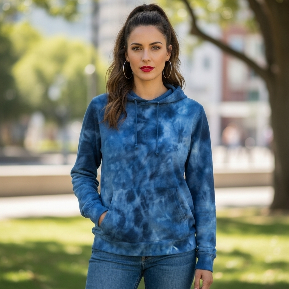 CLEARANCE Old Navy Blue Tie dye Fleece Pullover Hoodie with Kangaroo Pockets